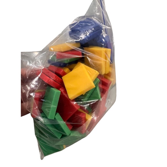 Plastic Math Learning Manipulatives Cubes Tiles Counting Pattern Sorting Blocks - Picture 10 of 10